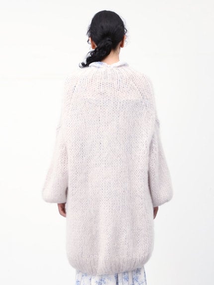 FURFUR カーディガン FURFUR（ファーファー）の「【限定カラー】メッセージ刺繍カーディガン（カーディガン/ボレロ）」 - WEAR FURFUR ファーファー ミックスハンドカーディガン ニットカーディガン